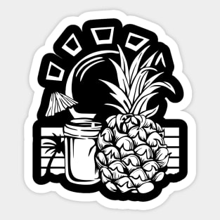 Pineapple Beach Design I love Fruit Sticker